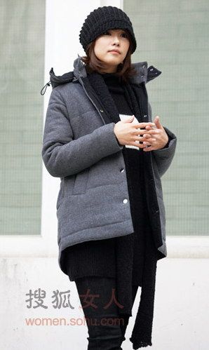 厚棉服潮流搭出潮流感 降温穿也不怕